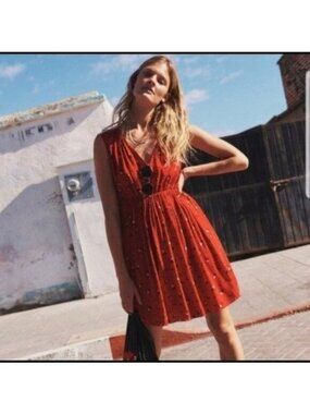 Madewell Magnolia Tie Back Floral Empire Fit Dress